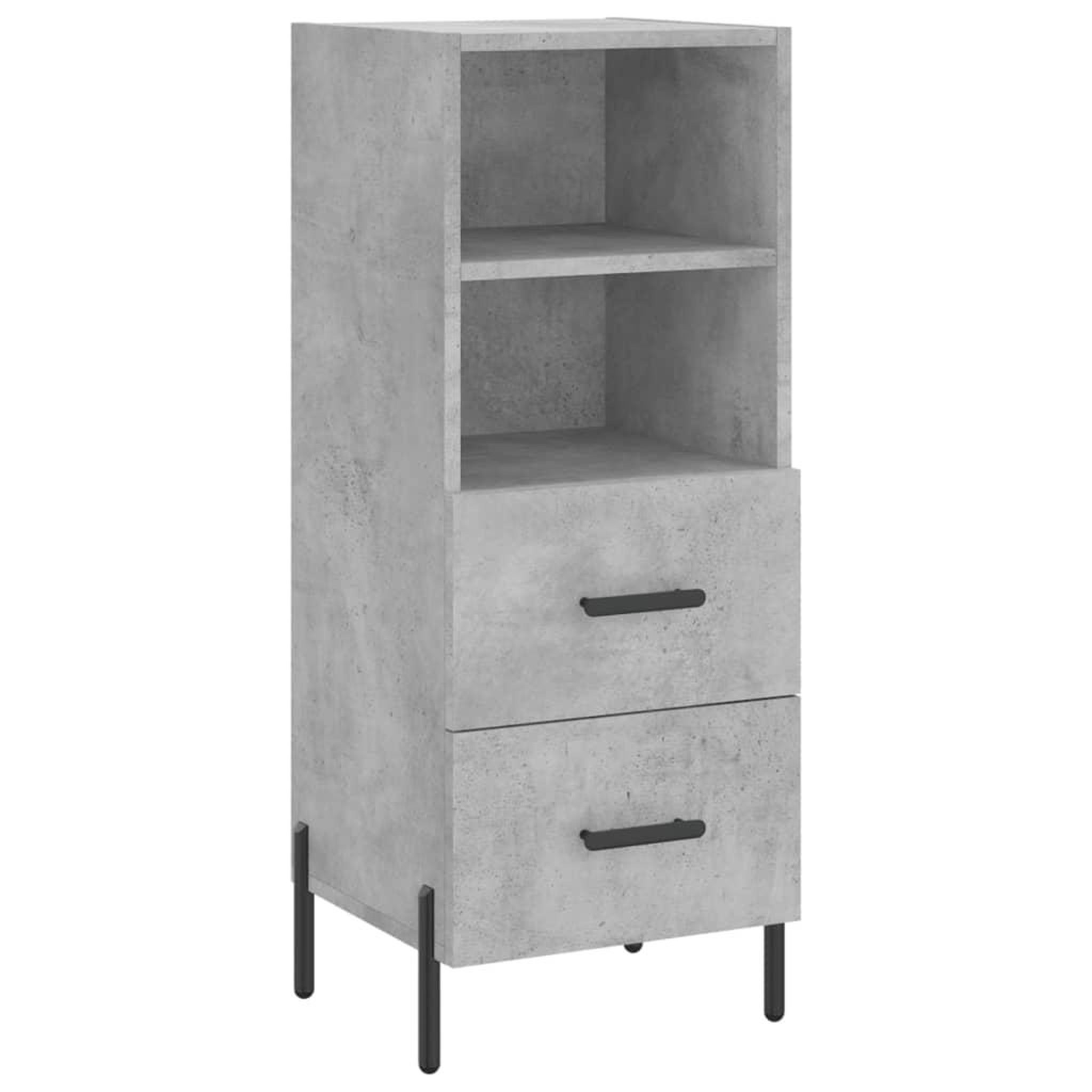 Voir la diapositive 2 : VIDAXL Buffet Gris beton 34,5x34x90 cm Bois d'ingenierie