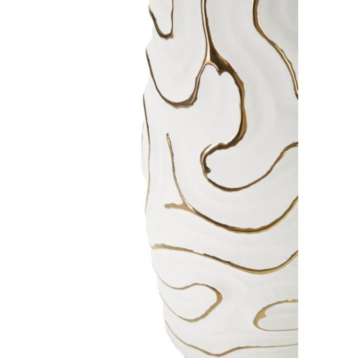 Paris Prix Vase Design en Céramique  Lia  39cm Blanc