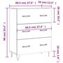 Voir la diapositive 6 : VIDAXL Buffet chene fume 69,5x34x90 cm bois d'ingenierie