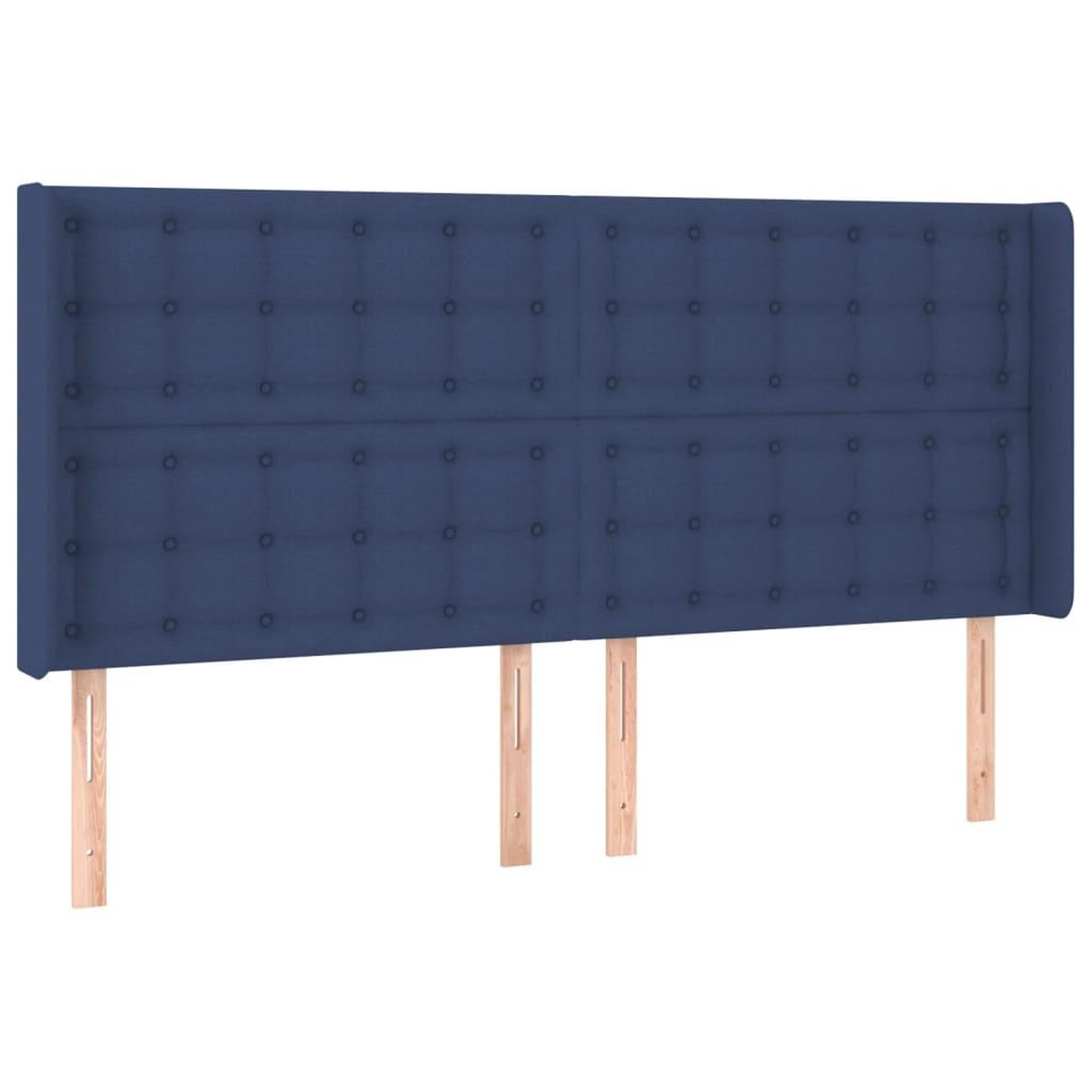 Voir la diapositive 2 : VIDAXL Tete de lit avec oreilles Bleu 163x16x118/128 cm Tissu