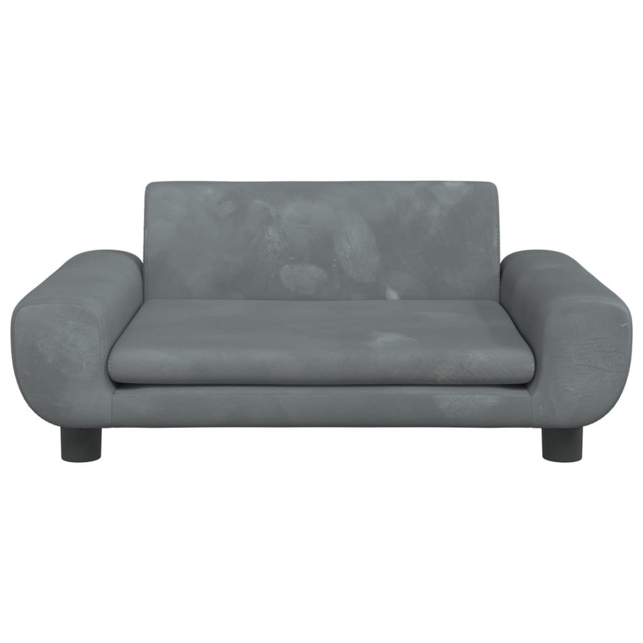 Voir la diapositive 3 : VIDAXL Canape pour enfants gris fonce 70x45x33 cm velours
