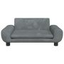 Voir la diapositive 3 : VIDAXL Canape pour enfants gris fonce 70x45x33 cm velours