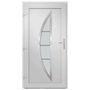 Voir la diapositive 5 : VIDAXL Porte d'entree Blanc 108x200 cm PVC