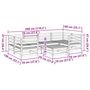 Voir la diapositive 6 : VIDAXL Salon de jardin 7 pcs bois massif sapin de douglas