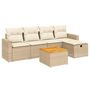 Voir la diapositive 2 : VIDAXL Salon de jardin avec coussins 6 pcs beige resine tressee