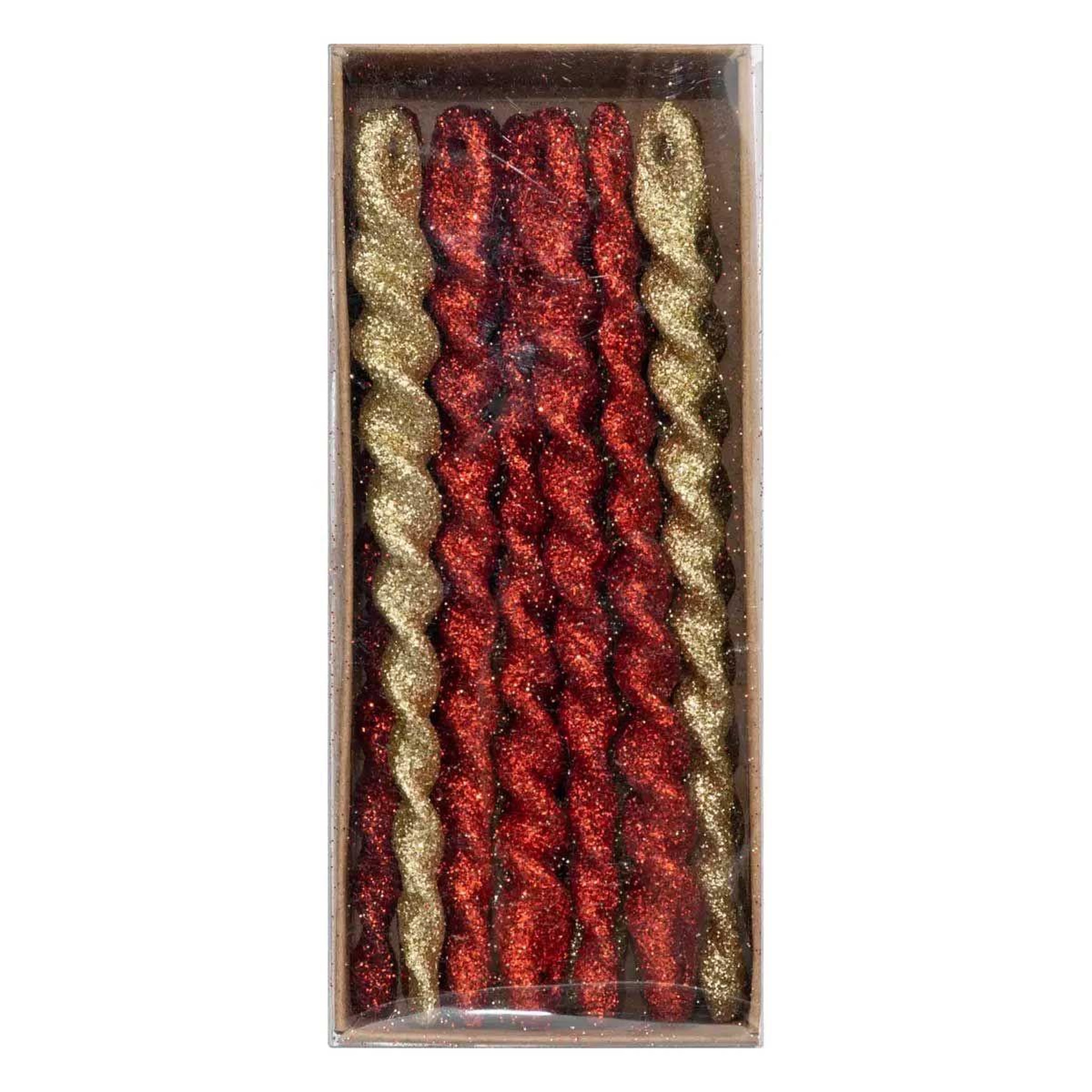 Voir la diapositive 4 : ATMOSPHERA Lot de 12 sujets de noël  glaçons  13cm rouge & or