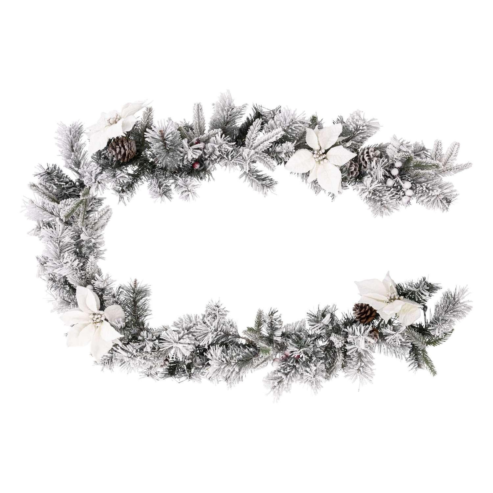 ATMOSPHERA Guirlande de noël eclat hivernal l. 2 m - blanc