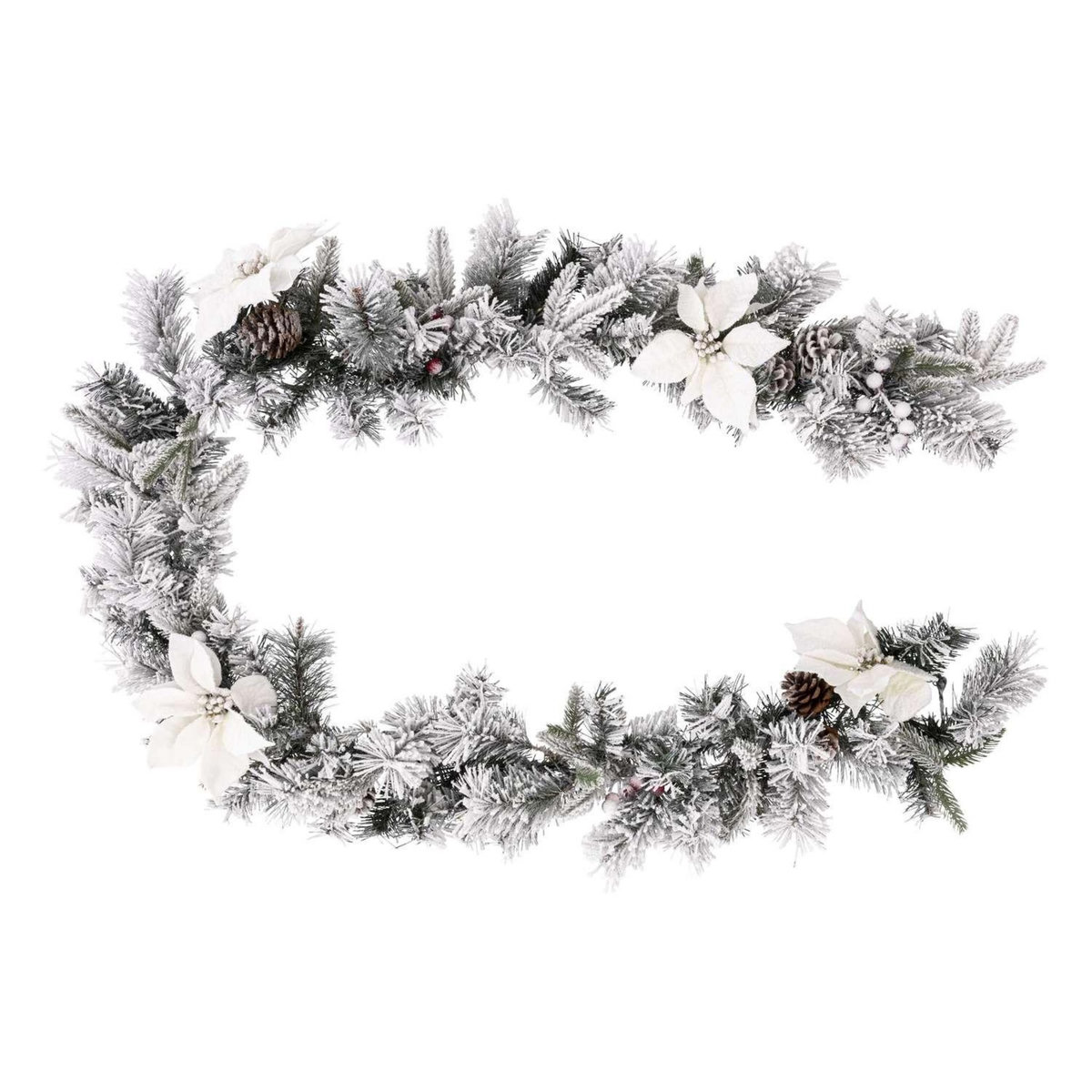 ATMOSPHERA Guirlande de Noël Eclat hivernal L. 2 M - Blanc