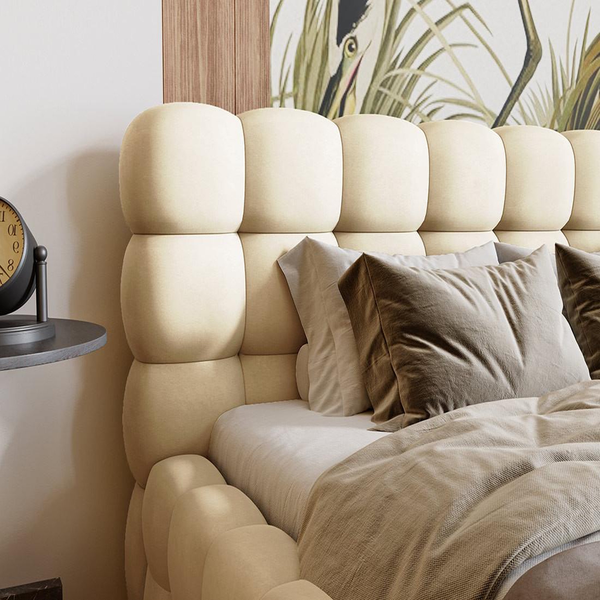 Voir la diapositive 4 : BEST MOBILIER Darling - lit coffre - 140x200 cm - sommier inclus - en velours