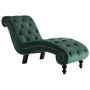 Voir la diapositive 2 : VIDAXL Chaise longue Velours Vert