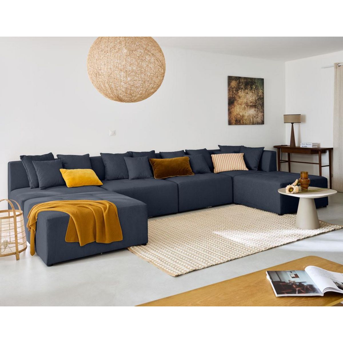 LISA DESIGN Amalfi - pouf modulable - en tissu