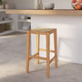 Voir la diapositive 2 : Rendez vous déco Tabouret pour îlot central 65 cm en cannage et bois-Kappa