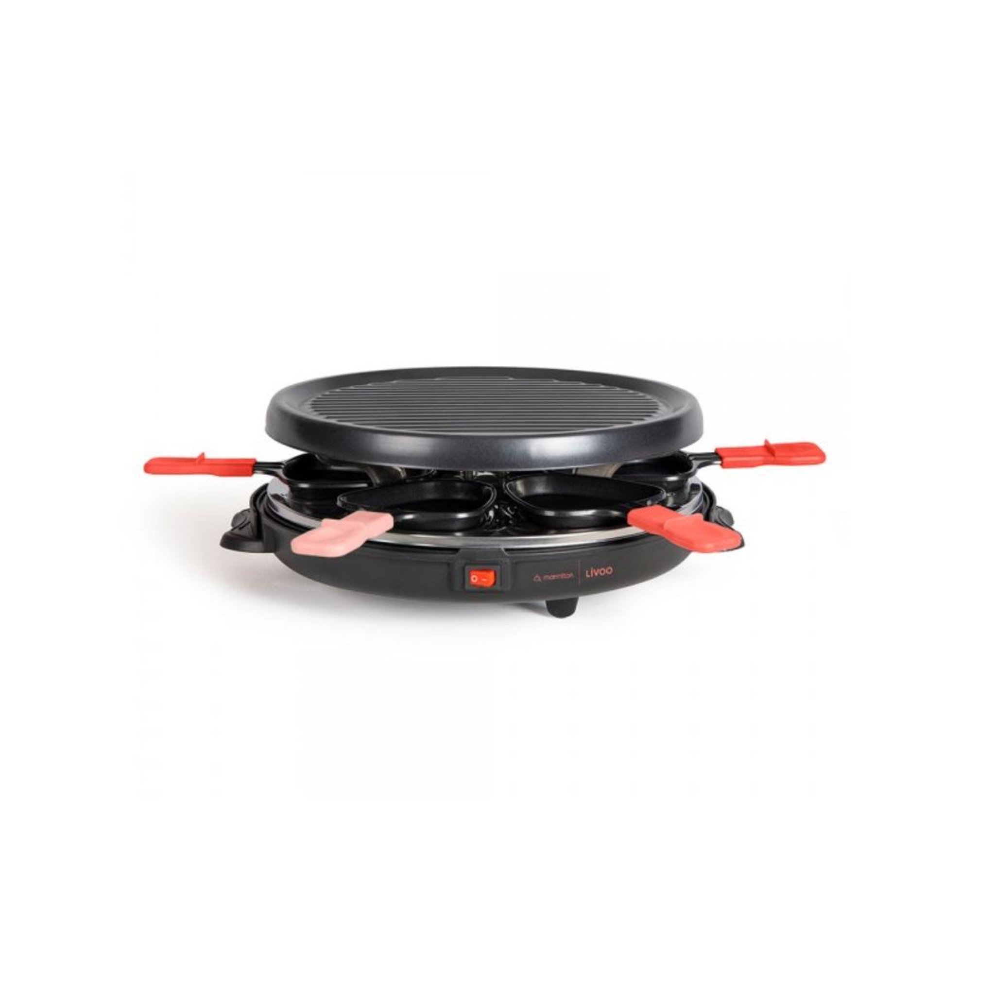 Voir la diapositive 2 : LIVOO Appareil à raclette 6 personnes 800w - DOC307