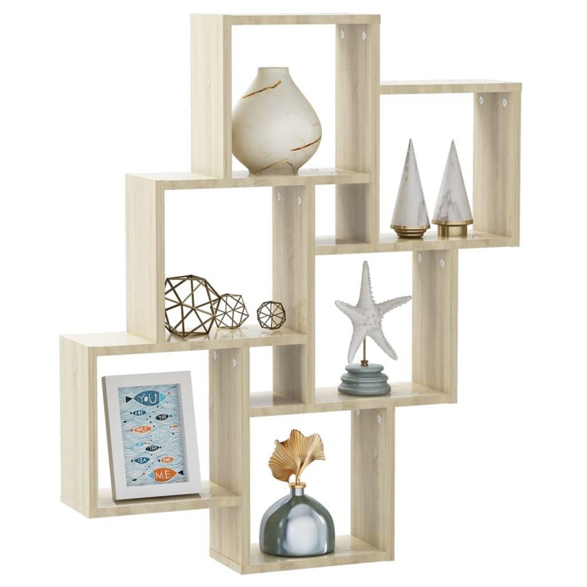 VIDAXL Etagere murale cube Chene sonoma 78x15x93 cm Bois d'ingenierie