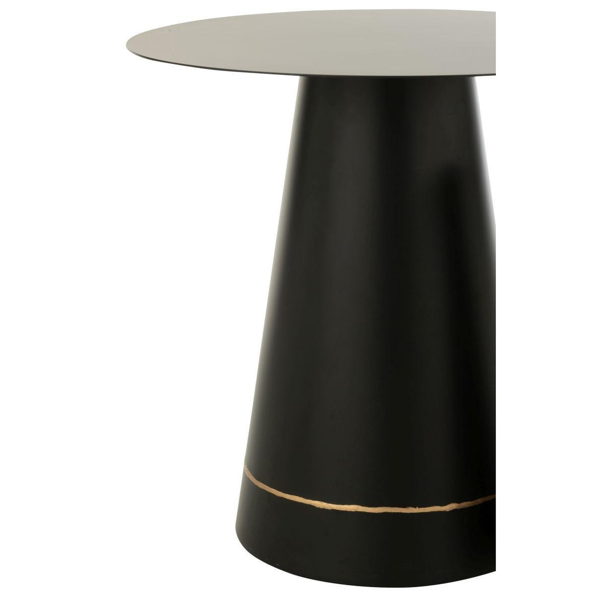 Voir la diapositive 4 : J-LINE Lot de 2 Tables d'Appoint en Métal  Border  50cm Noir