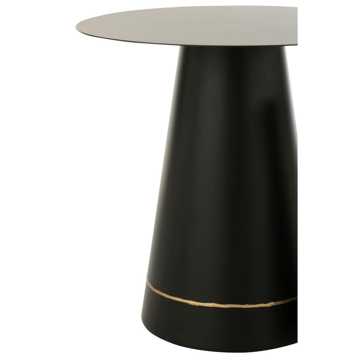 Paris Prix Lot de 2 Tables d'Appoint en Métal  Border  50cm Noir