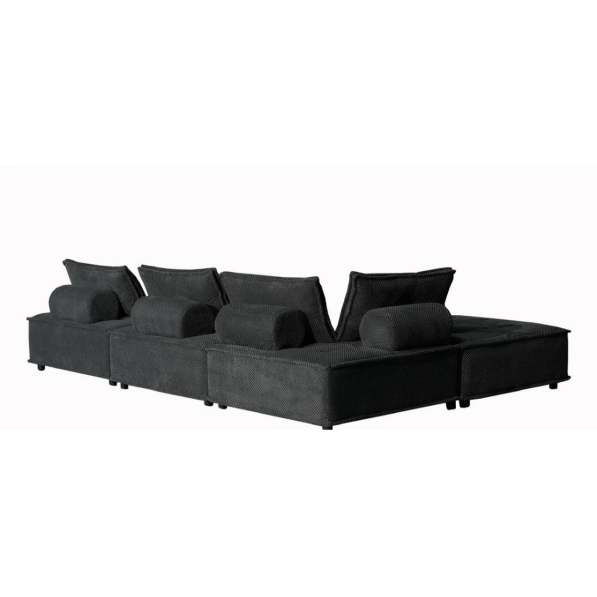 CONCEPT USINE Canapé d'angle 4 places gris foncé STAVA