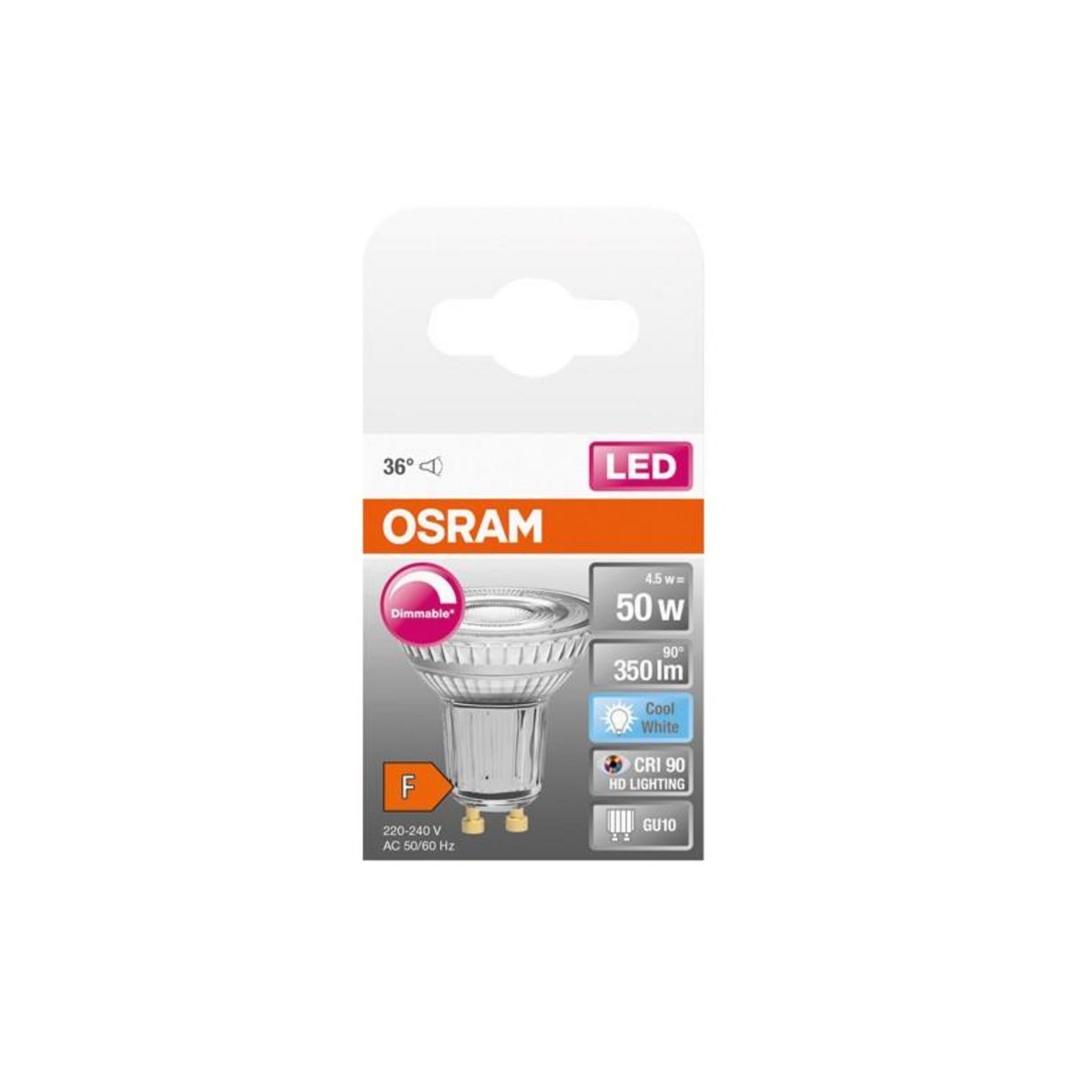 Osram SPOT PAR16 LED36 VERRE 5.5W GU10 FRD B OSRAM - 4058075798120