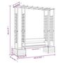 Voir la diapositive 6 : VIDAXL Pergola de jardin avec banc et jardinieres Bois de pin impregne