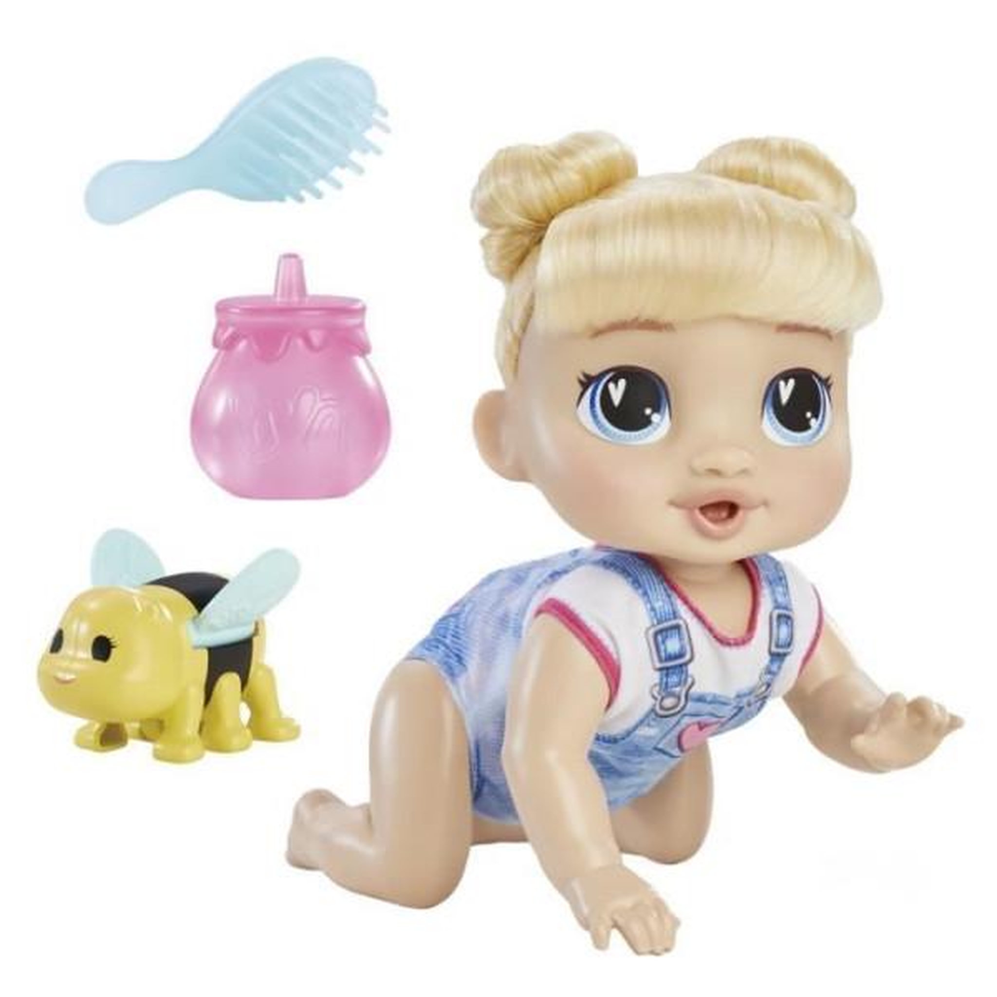 Voir la diapositive 2 : BABY ALIVE Baby Alive, Harper Hugs Marche a 4 pattes, poupée électronique de 27  cm marchant a 4 pattes, cheveux blonds, a partir de 3