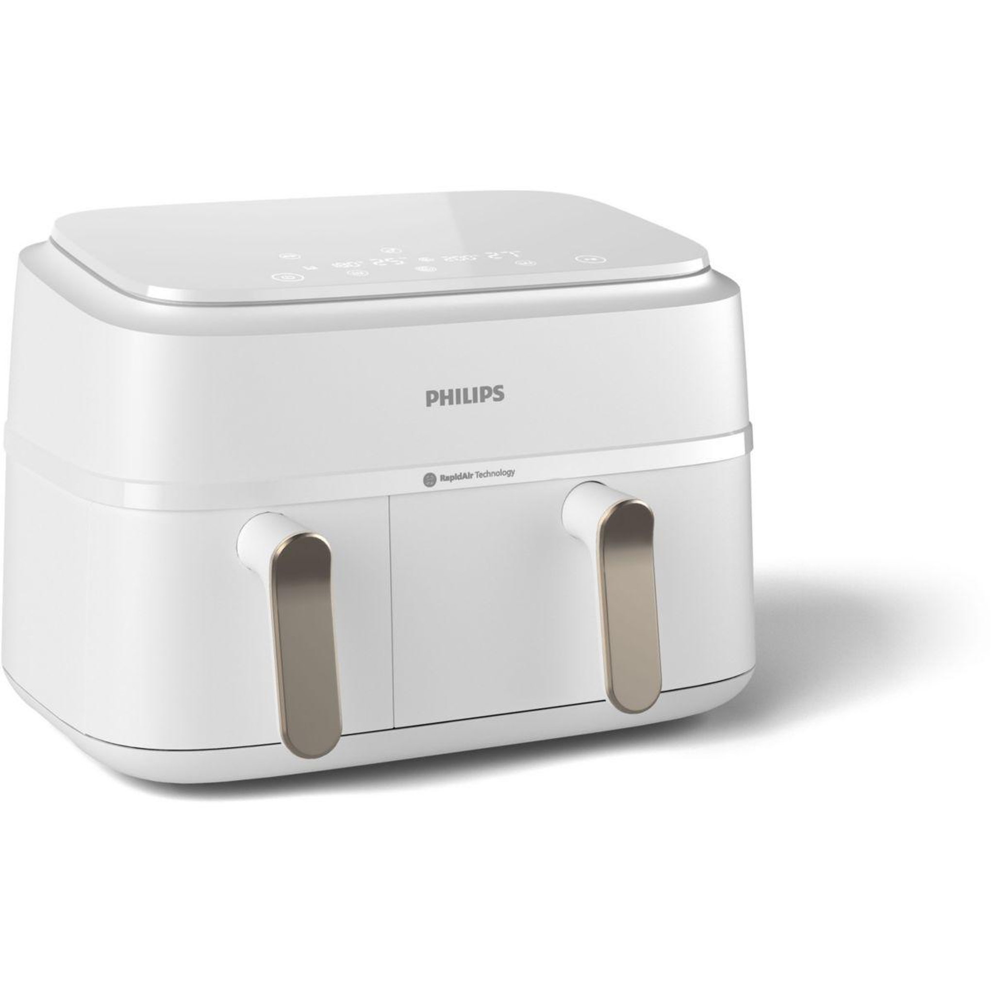 Voir la diapositive 4 : Philips Airfryer NA353/10 friteuse sans huile double panier Blanc/Doré, Série 3000 9L (3+6L)