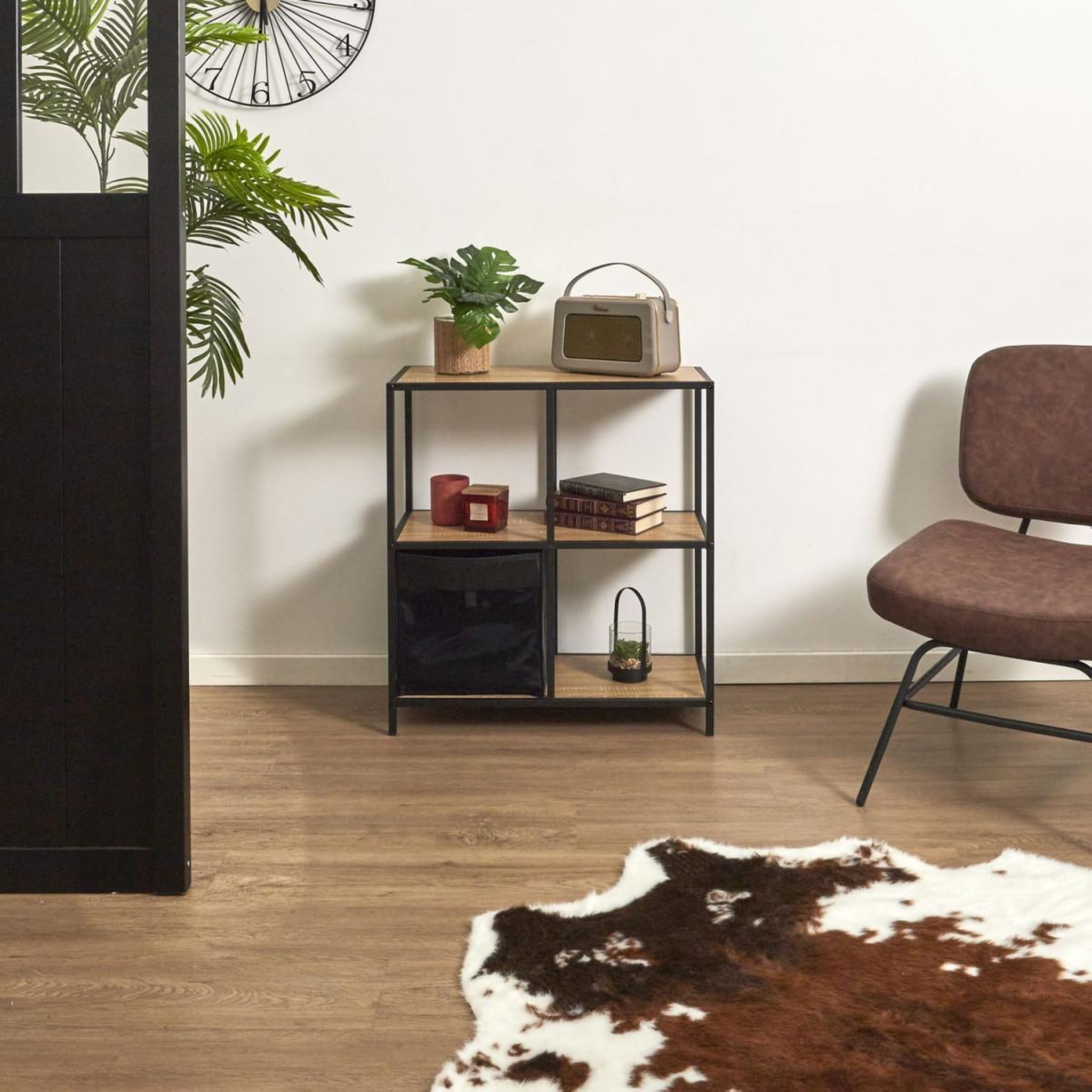 Voir la diapositive 4 : Paris Prix Étagère modulable 4 cases  loka  72cm naturel