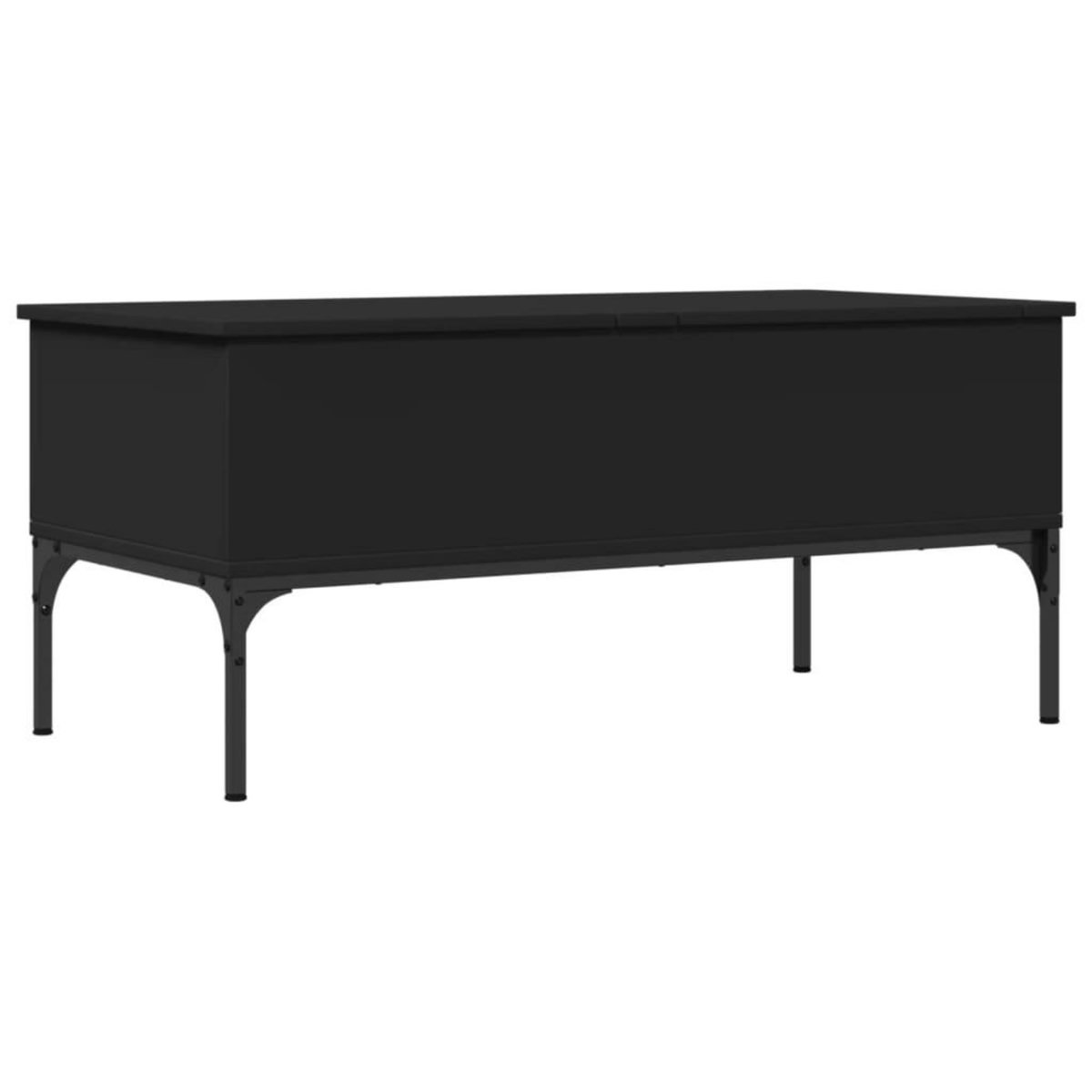VIDAXL Table basse noir 100x50x45 cm bois d'ingenierie et metal