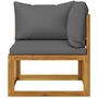 Voir la diapositive 3 : VIDAXL Banc de jardin a 2 places avec coussins gris fonce