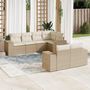 Voir la diapositive 1 : VIDAXL Salon de jardin avec coussins 7 pcs beige resine tressee