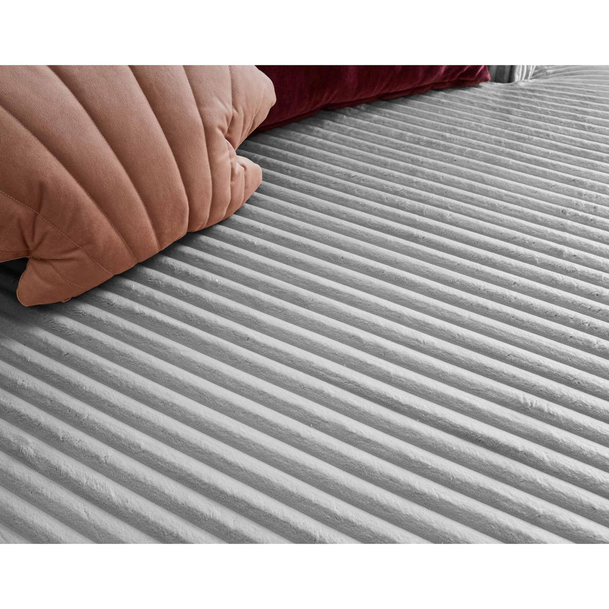 LISA DESIGN Ela - canapé d'angle droit - 4 places - en velours côtelé grosses côtes