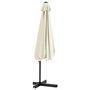 Voir la diapositive 5 : VIDAXL Parasol d'exterieur avec mat en acier 300 cm blanc sable