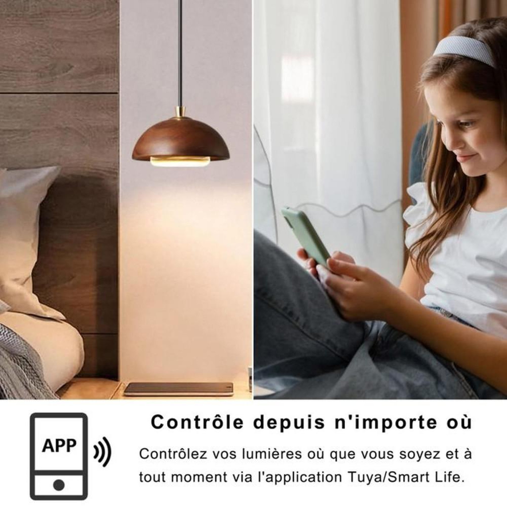 Voir la diapositive 3 : Interrupteur WiFi tactile encastré 1 gang 1 voie noir 2,4 GHz, Tuya/Smart Life, commande vocale Alexa/Google, 5–300 W