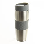 SECRET DE GOURMET Mug isotherme double paroi inox gris