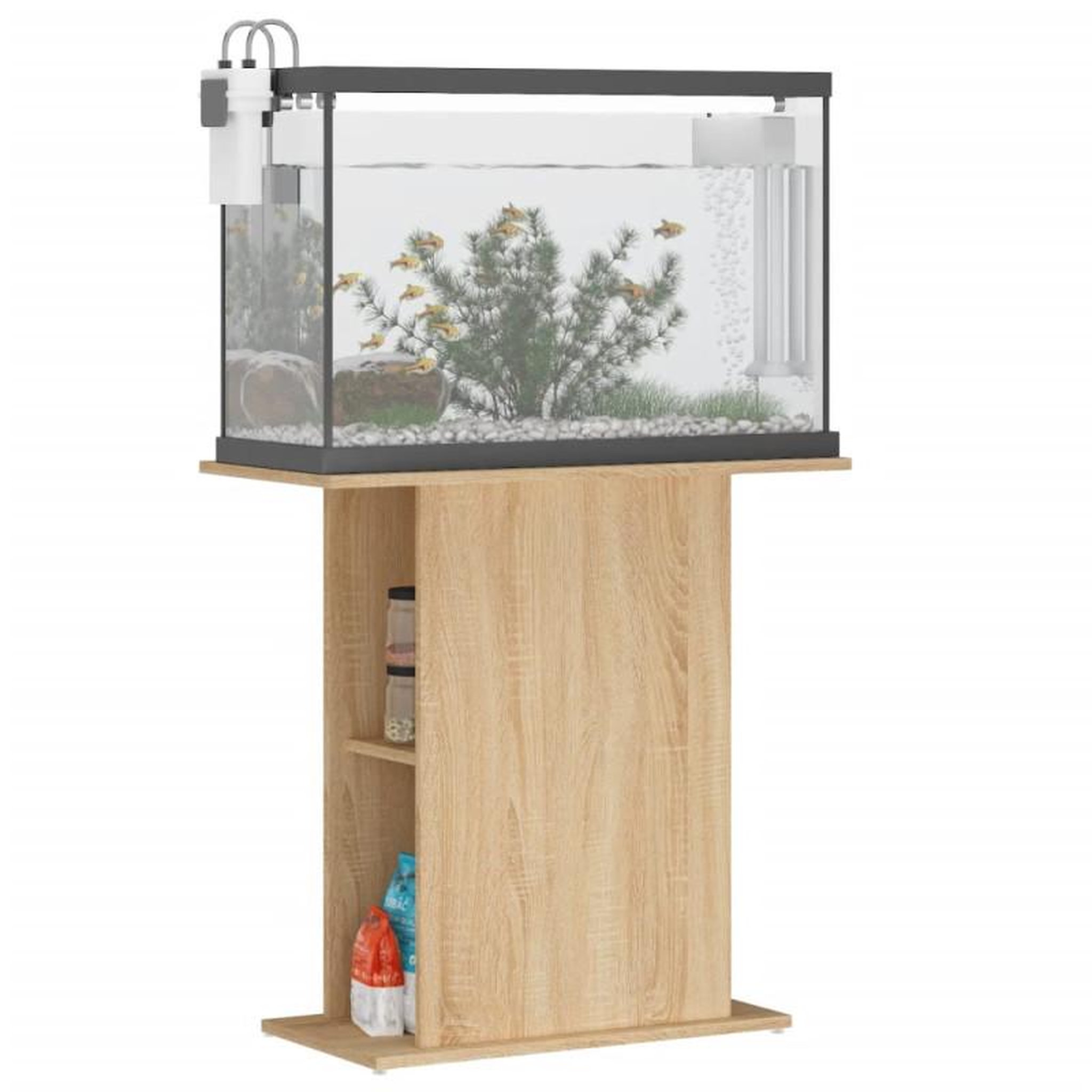 Voir la diapositive 3 : VIDAXL Support pour aquarium chêne sonoma 75x36x72,5 cm