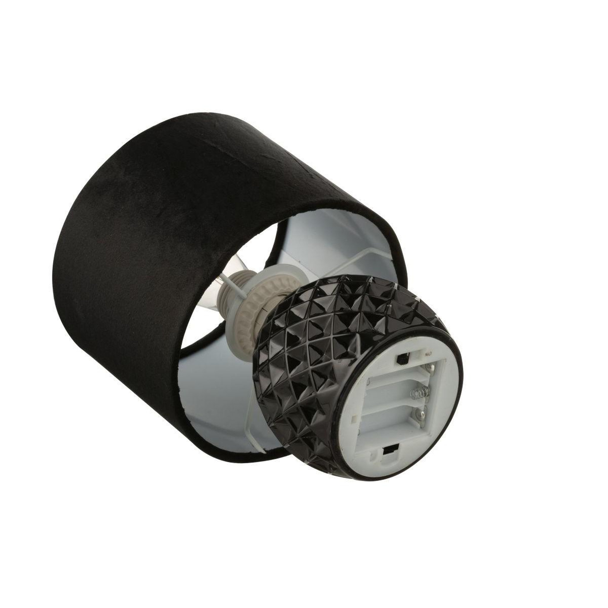 Voir la diapositive 3 : J-LINE Lampe à poser en verre  led  23cm noir