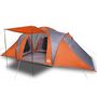 Voir la diapositive 2 : VIDAXL Tente familiale a dome 6 personnes gris et orange impermeable