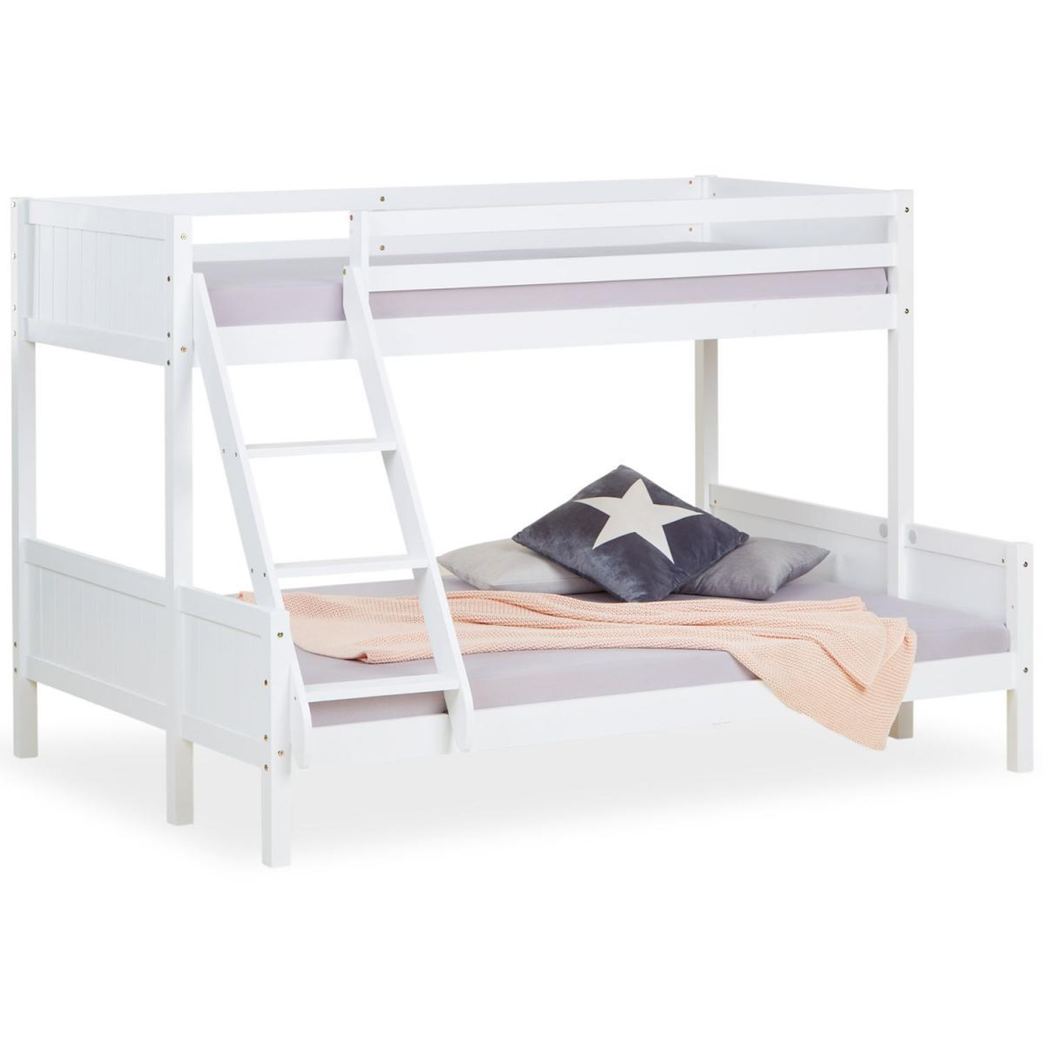 HomeStyle4U Lits superposes 90x200 et140x200 blanc
