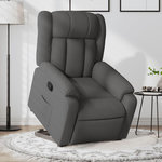 VIDAXL Fauteuil inclinable Gris fonce Tissu