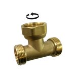 CENTRALE BRICO Té à visser laiton M 20 x 27 pour tube en cuivre