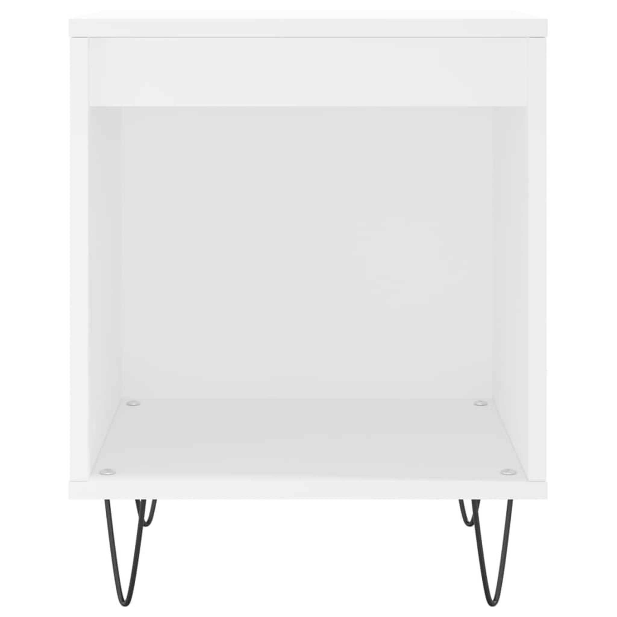 Voir la diapositive 4 : VIDAXL Table de chevet Blanc 40x35x50 cm Bois d'ingenierie