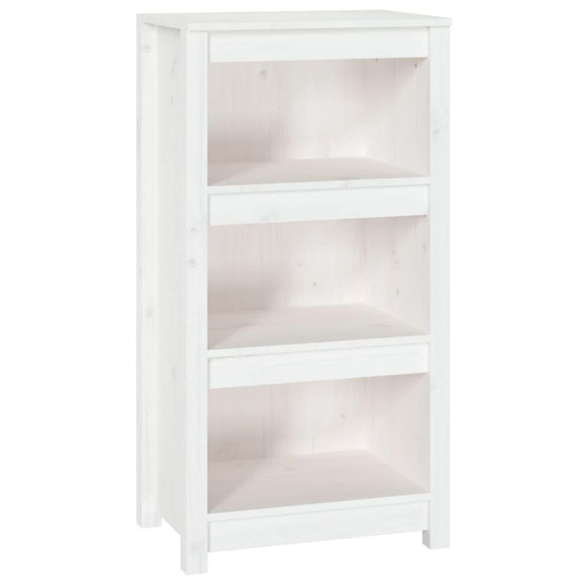 VIDAXL Bibliotheque Blanc 50x35x97 cm Bois de pin massif