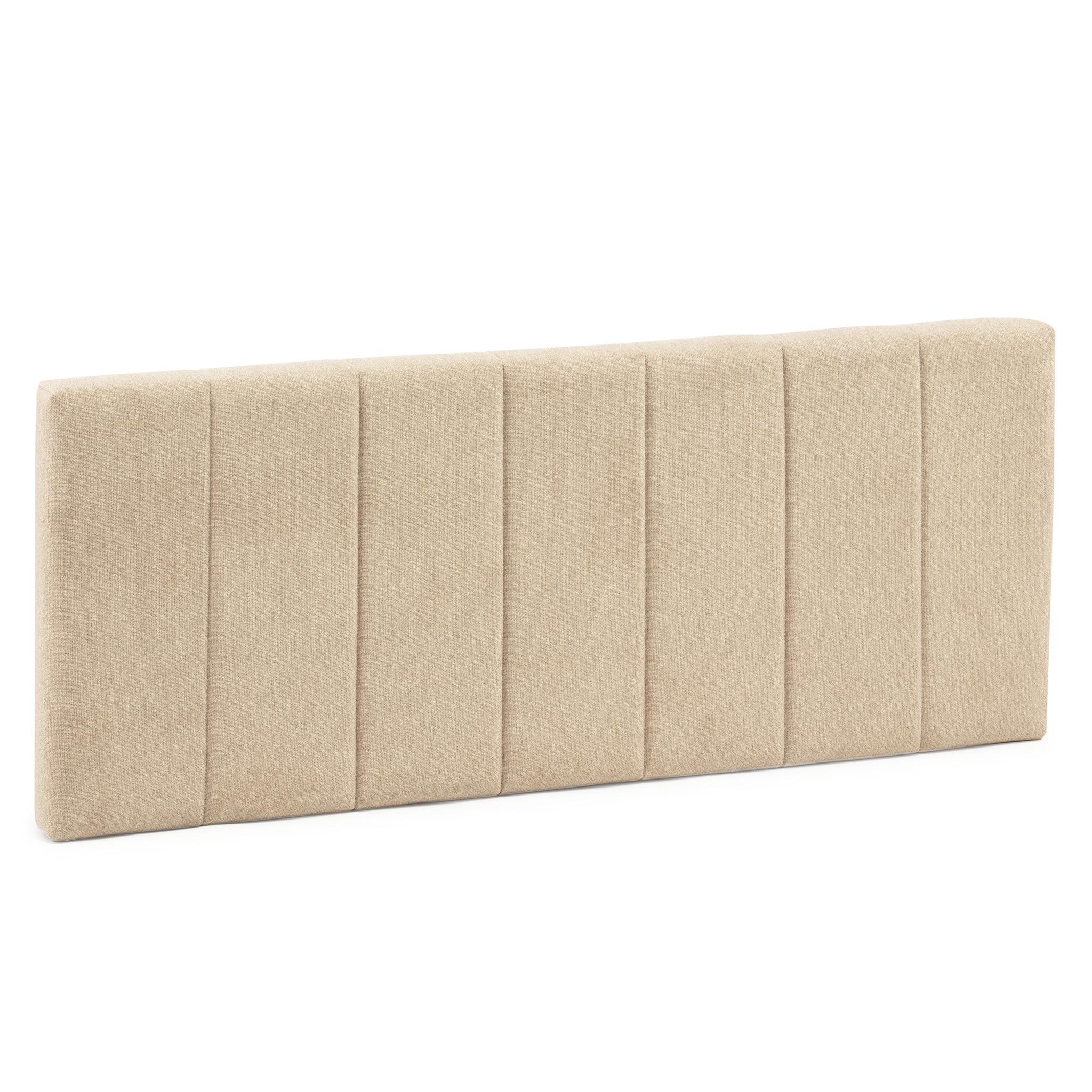 Voir la diapositive 1 : MARCKONFORT Tête de lit tapissée Creta 140x60 cm Couleur Beige, 8 cm d'épaisseur