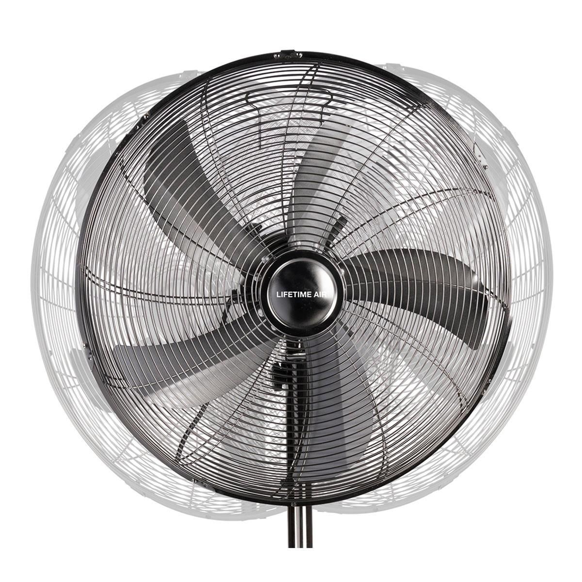 LIFETIME AIR Ventilateur sur trépied 50W Hauteur 125-145Cm Ø45cm 3 vitesses Oscillant Inclinable
