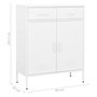Voir la diapositive 6 : VIDAXL Armoire de rangement Blanc 80x35x101,5 cm Acier
