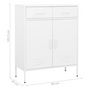 Voir la diapositive 6 : VIDAXL Armoire de rangement Blanc 80x35x101,5 cm Acier