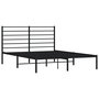 Voir la diapositive 3 : VIDAXL Cadre de lit metal sans matelas avec tete de lit noir 140x190cm