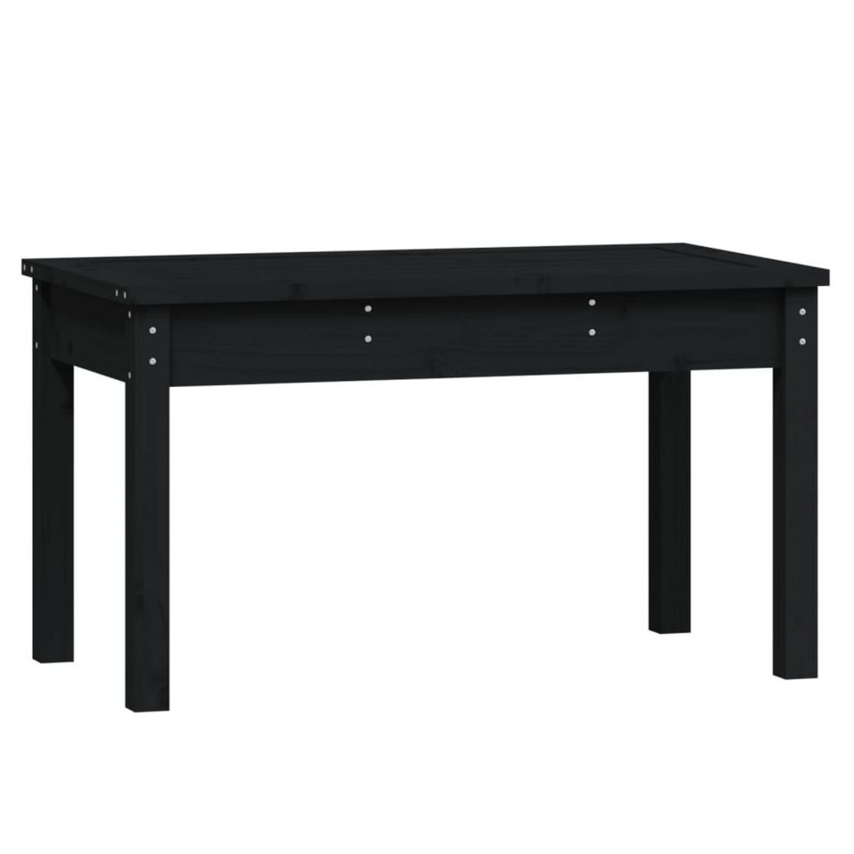 VIDAXL Banc de jardin noir 80x44x45 cm bois massif de pin