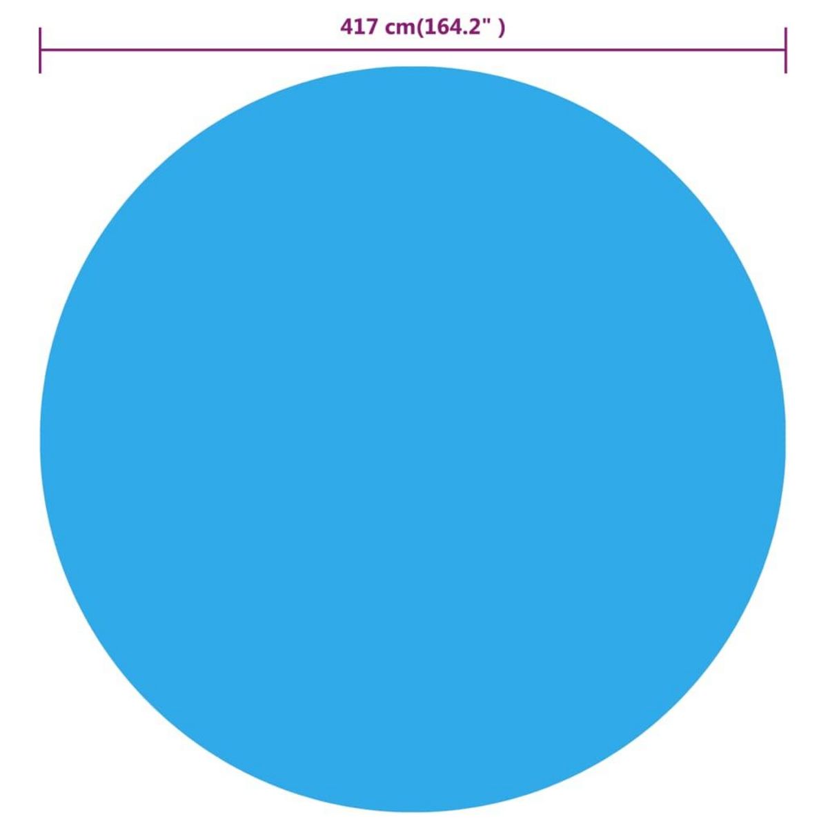 VIDAXL Couverture de piscine Bleu 417 cm PE