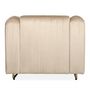 Voir la diapositive 5 : Paris Prix Fauteuil Art Déco en Velours  Wardde  93cm Taupe Clair