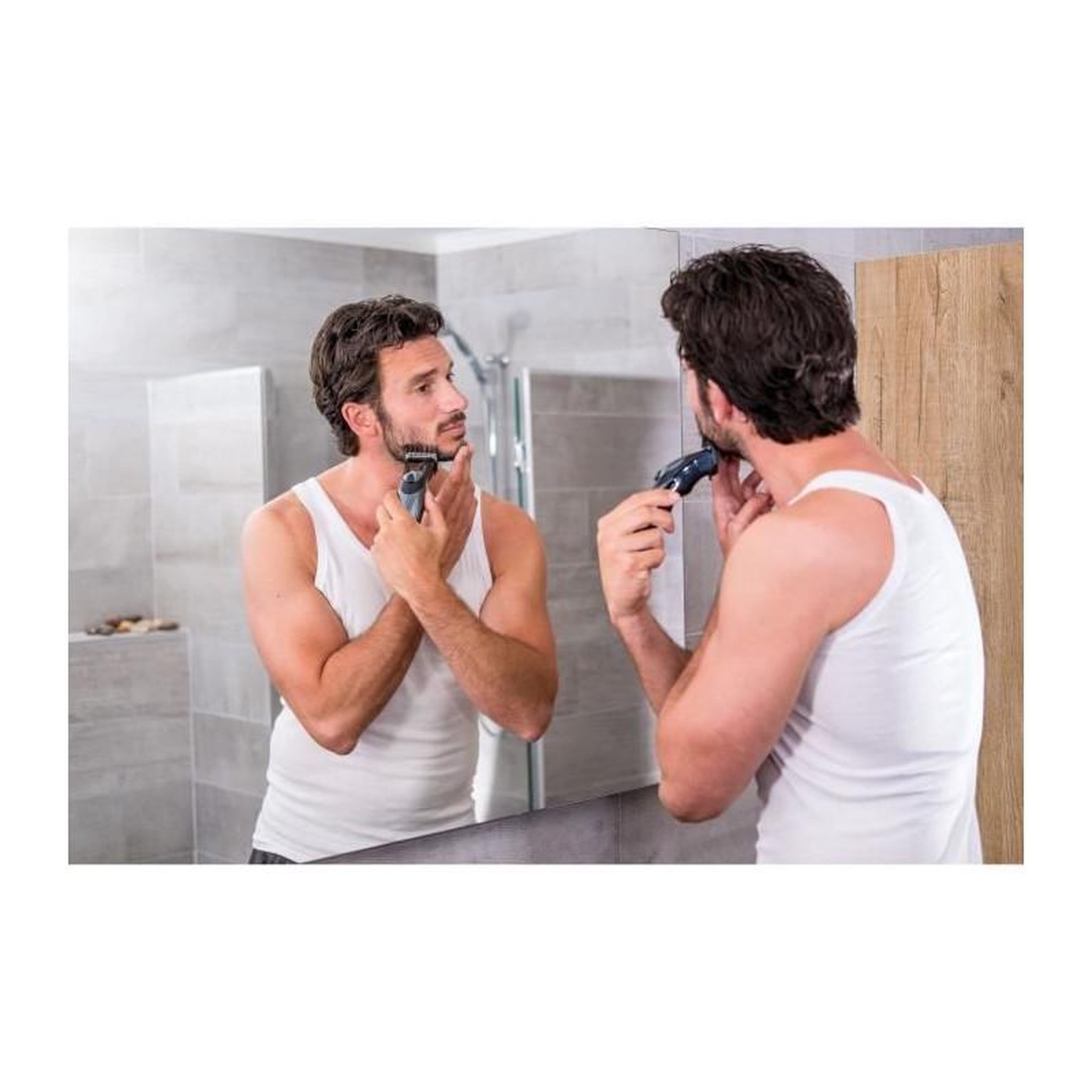 WAHL Tondeuse a cheveux et barbe - WAHL - HAIRCUT & BEARD - 3,5 W - 10 sabots - Autonomie : 40 min - Noir
